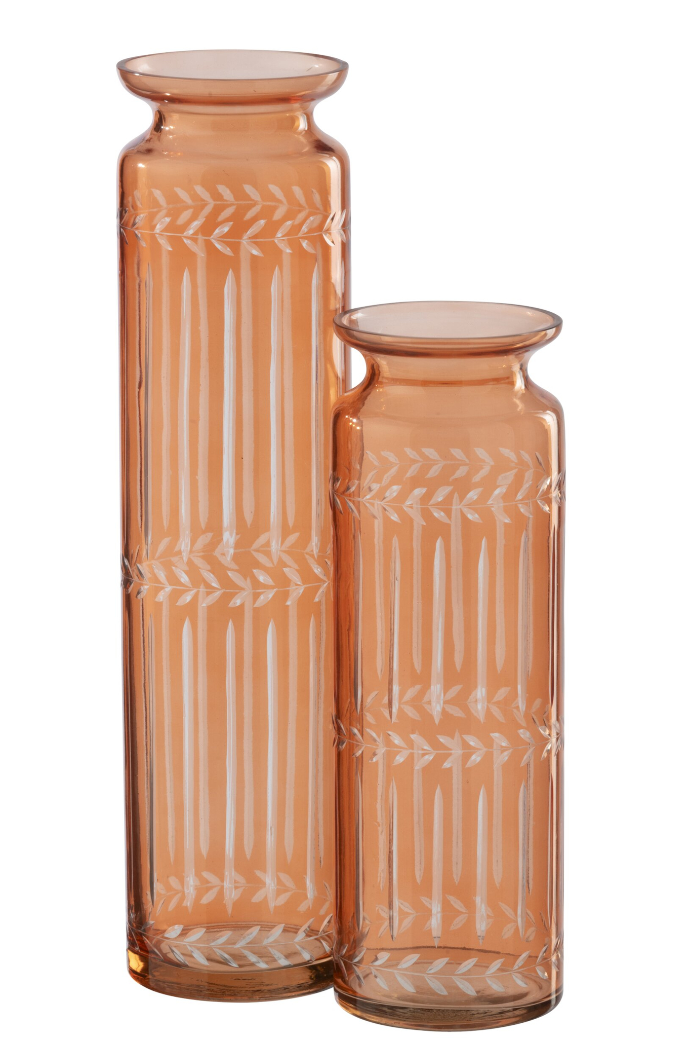 Vaas Zeirmer Glas Oranje H41 cm