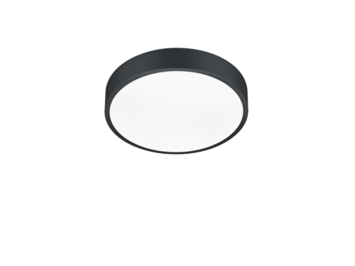 Fiessil matzwarte plafondlamp Ø31 cm met geïntegreerde LED, compact rond design, set van 3