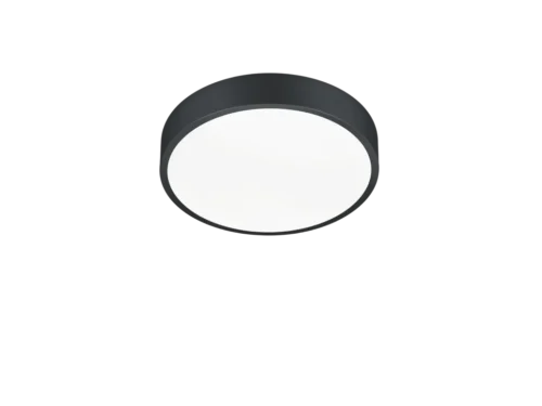 Fiessil matzwarte plafondlamp Ø31 cm met geïntegreerde LED, compact rond design, set van 3
