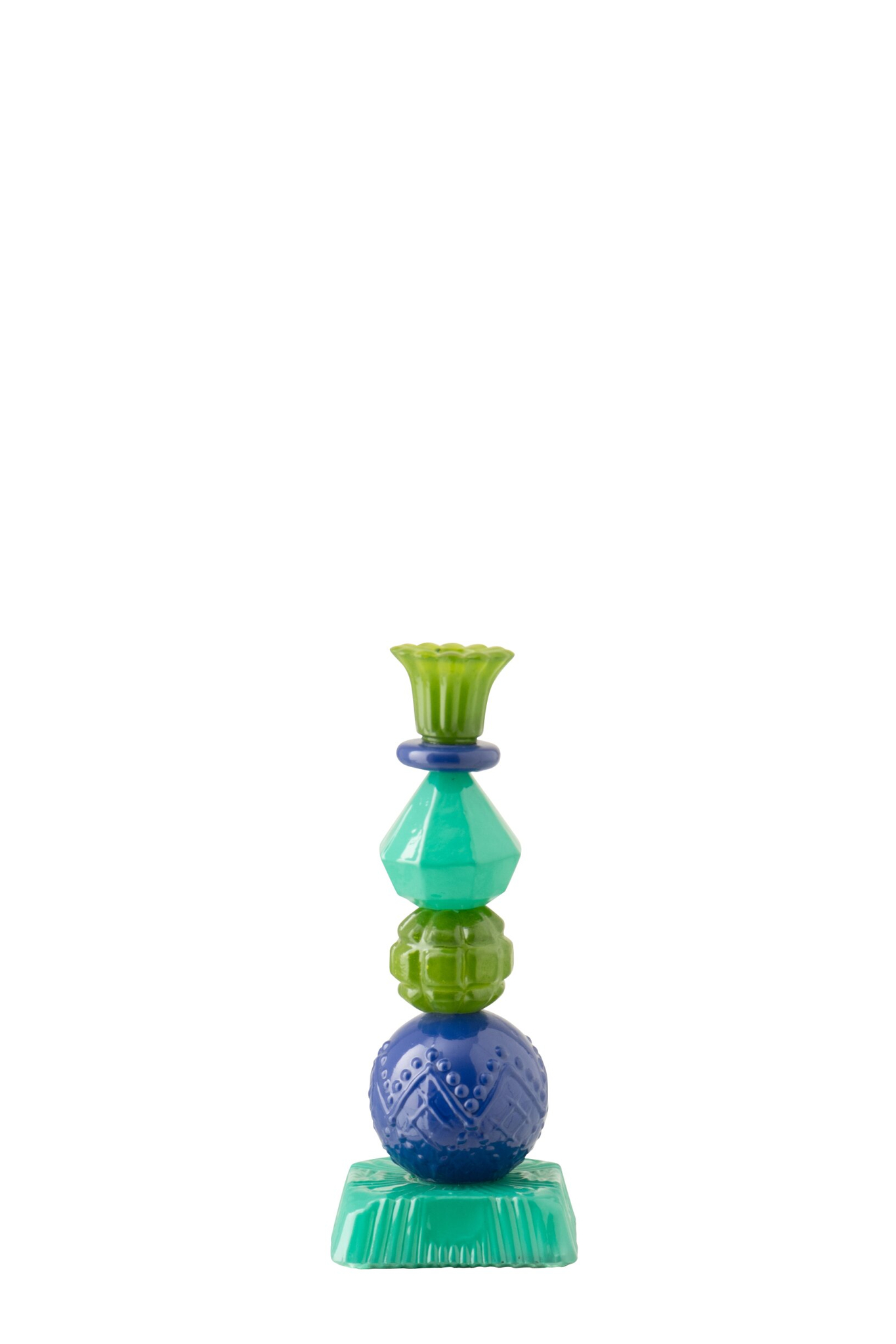Kandelaar Vosta Glas Blauw H23,5 cm - Afbeelding 2