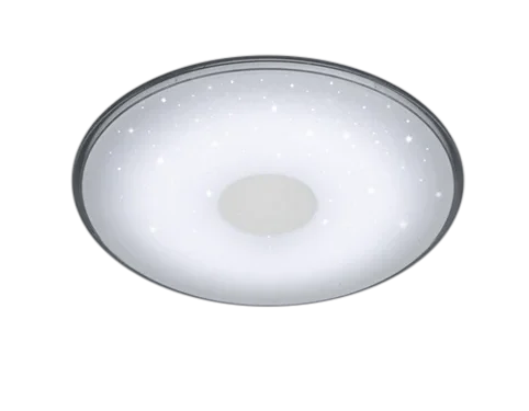 Plafondlamp Kessu wit Ø42,5 cm met sterreneffect en strak rond design