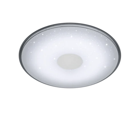 Plafondlamp Kessu wit Ø42,5 cm met sterreneffect en strak rond design