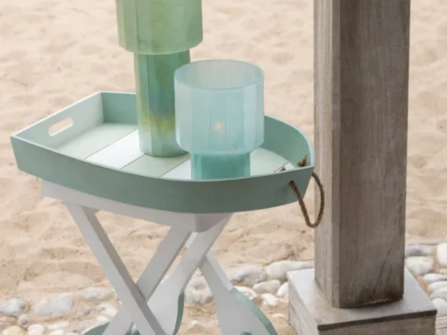 Blauwe glazen vaas Cierdang H23 cm met rustige, elegante uitstraling en compact silhouet
