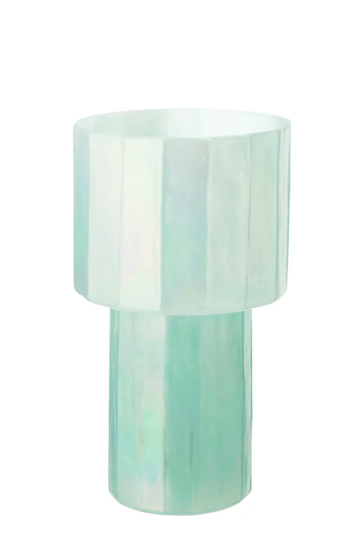 Vaas Prientund Glas Blauw H31 cm - Afbeelding 2