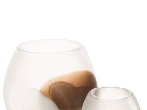Windlicht Loomund Glas Wit H22 cm