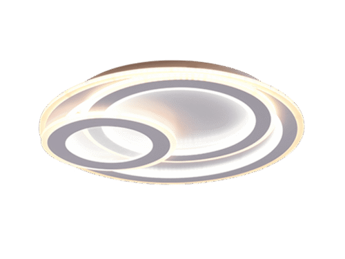 Plafondlamp Staurry mat wit Ø51 cm, set van 3, met ronde LED-ringen en dimbare lichtkleur