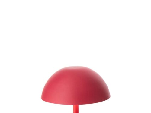 Roze Tafellamp Boskira met bolle kap, glazen voet en geïntegreerde LED-verlichting
