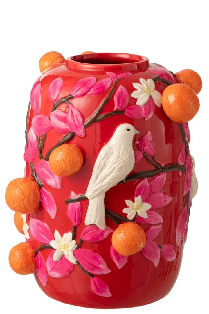 Vaas Cagliari Keramiek Roze H40,5 cm - Afbeelding 2
