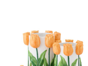 Kunstbloem Faardena Keramiek Wit