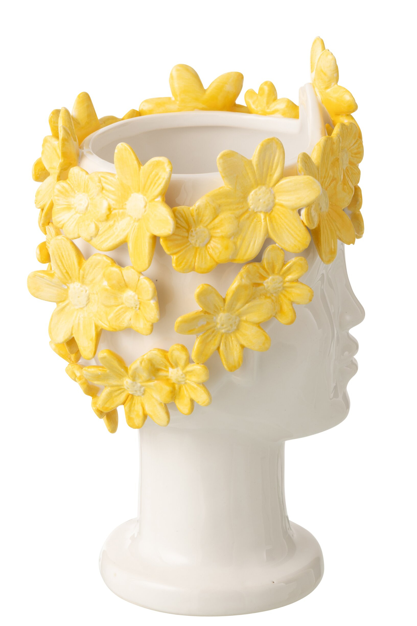 Bloempot Slierno Keramiek Wit H24,5 cm