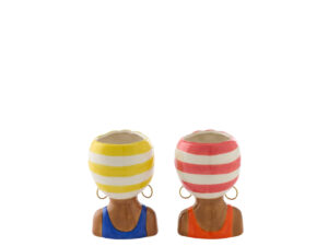 Bloempot Zaalella Keramiek Meerkleurig H15,8 cm - Set van 2