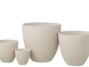 Bloempot Gonnaro Keramiek Wit H34 cm