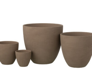 Bloempot Pitand Keramiek Bruin H34 cm