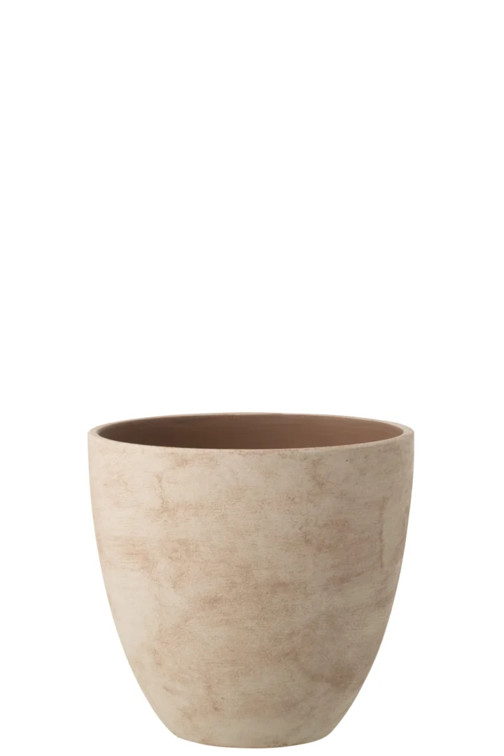 Bloempot Kassund H29 beige keramiek - Afbeelding 2