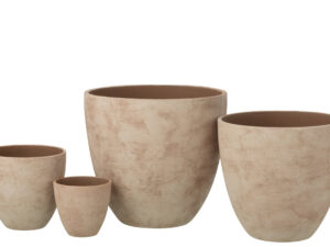 Bloempot Ebro Keramiek Beige H34 cm
