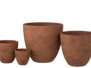 Bloempot Huvonte Keramiek Bruin H34 cm