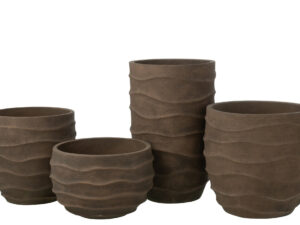 Bloempot Praunso Zand Bruin H53,5 cm