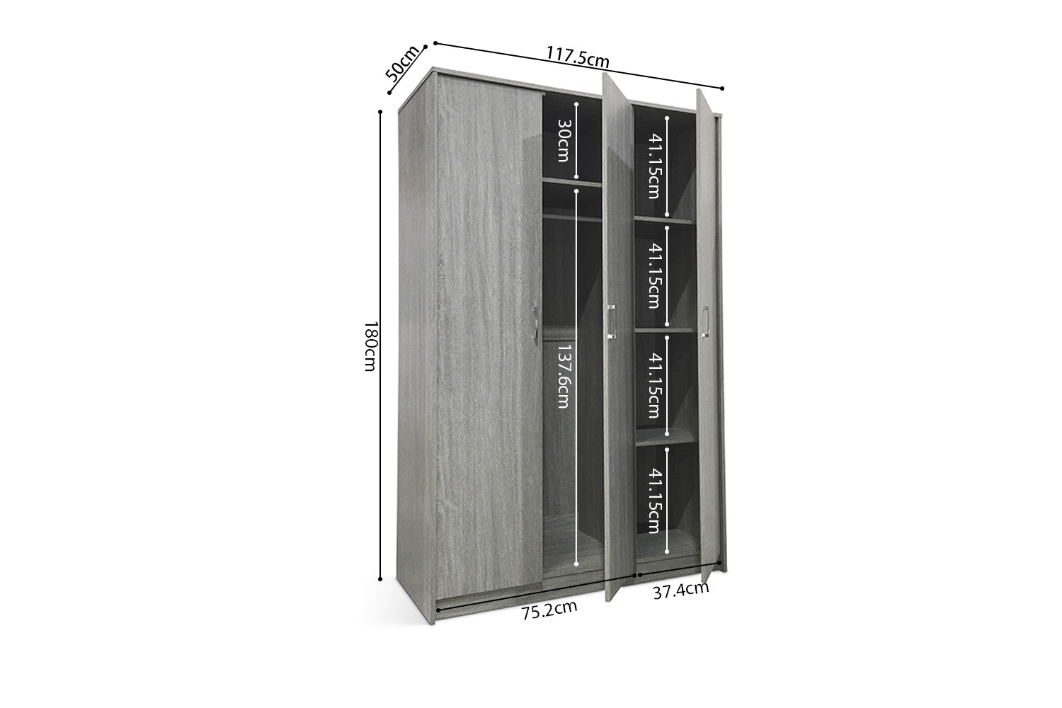 Kledingkast Kierrand 117,5 cm - Afbeelding 6