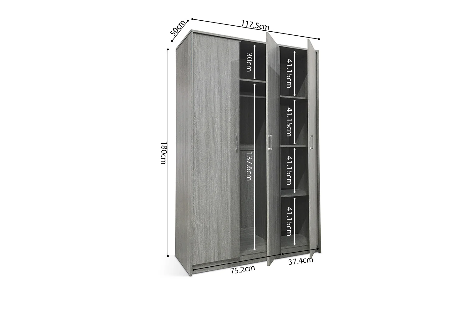 Kledingkast Kierrand 117,5 cm - Afbeelding 6