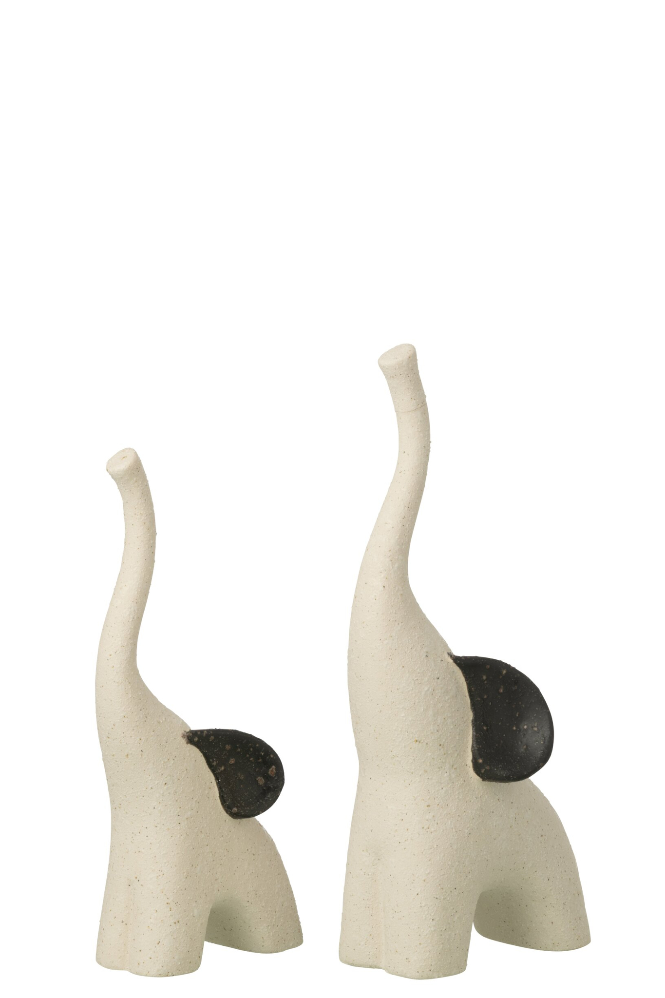 Decoratiefiguur Pomal Steen Wit H30,5 cm - Set van 2