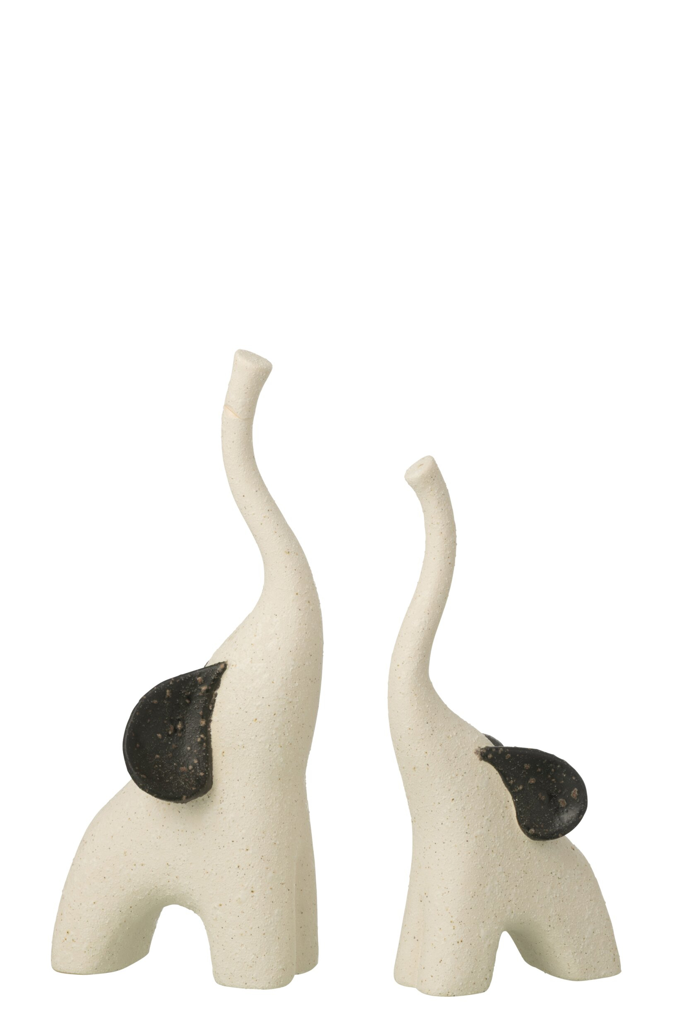 Decoratiefiguur Pomal Steen Wit H30,5 cm - Set van 2 - Afbeelding 2
