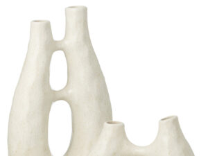 Vaas Lutea Steen Wit H41 cm