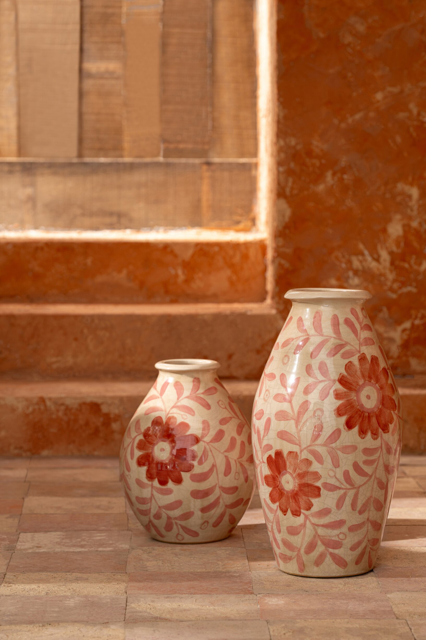 Vaas Fleinnero Steen Oranje H29 cm