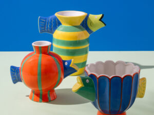 Decoratiefiguur Stieltoro Dolomiet Meerkleurig - Set van 2