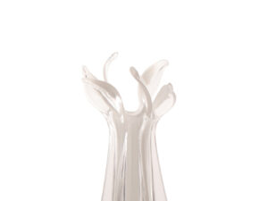 Vaas Skieltos Glas Wit H37 cm