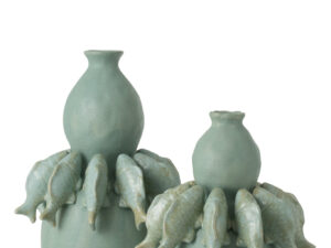 Vaas Taurdor Porselein Groen H45,5 cm
