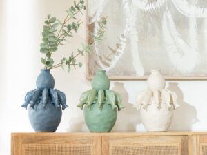 Vaas Jaldia Porselein Blauw H39,5 cm