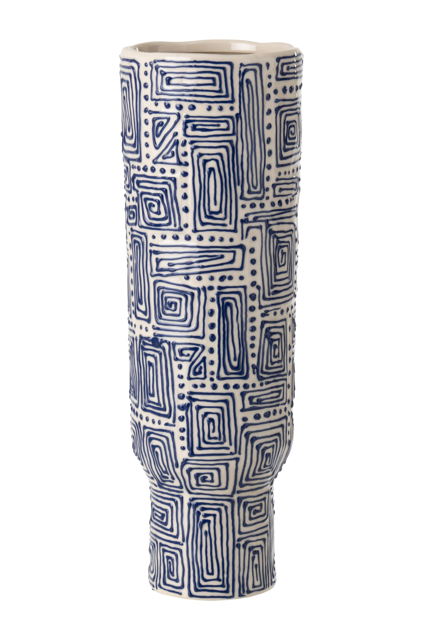 Vaas Zunnel Porselein Wit H50 cm - Afbeelding 2