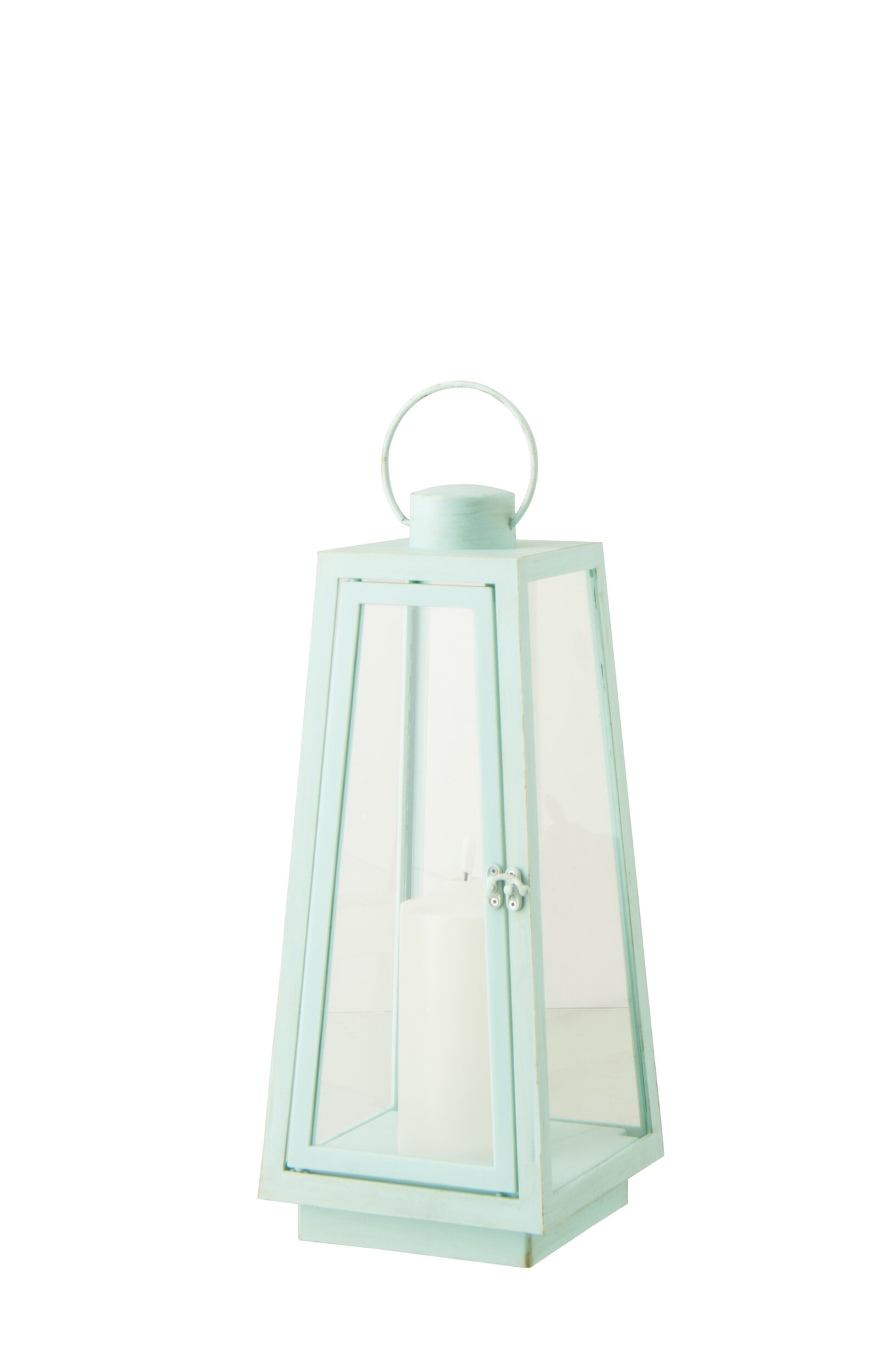 Windlicht Kerdy Glas Blauw H40,5 cm - Afbeelding 4