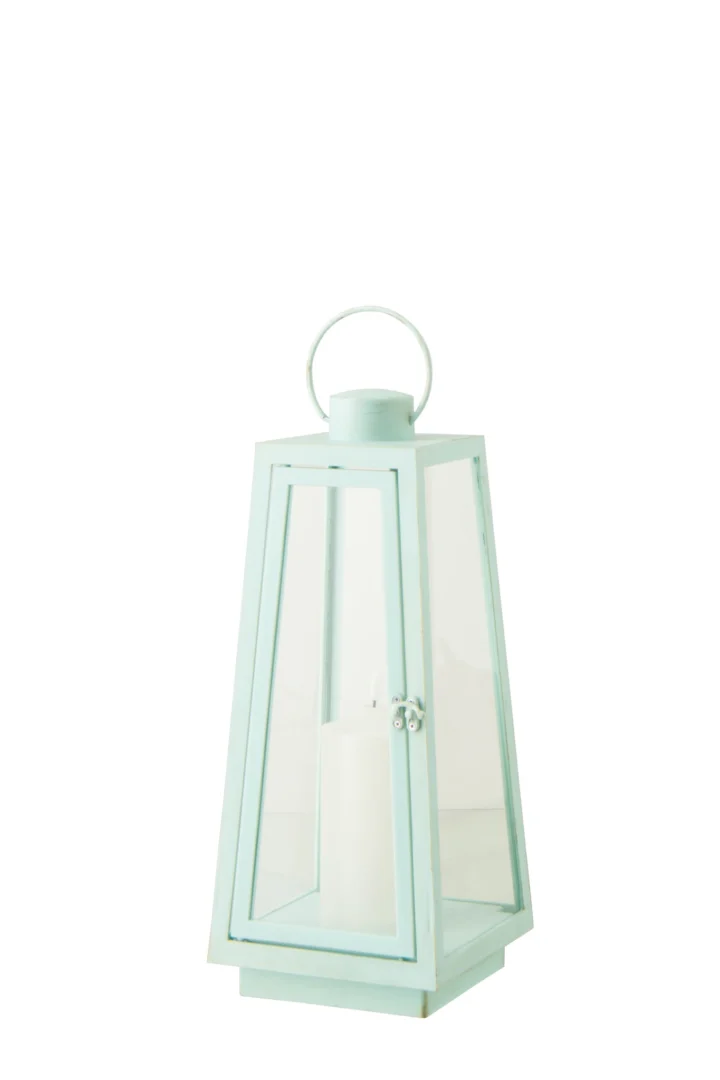 Windlicht Kerdy Glas Blauw H40,5 cm - Afbeelding 4