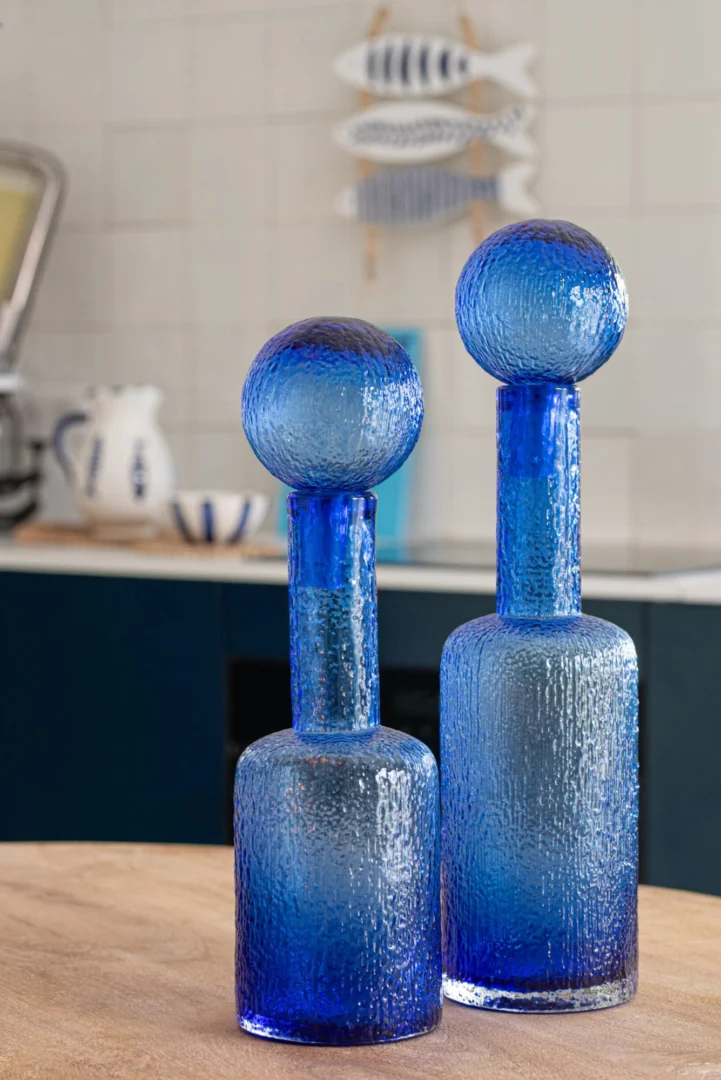 Decoratie Vega Glas Blauw - Afbeelding 2