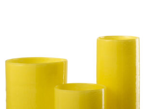 Cilindervaas Garnis Glas Geel H36 cm