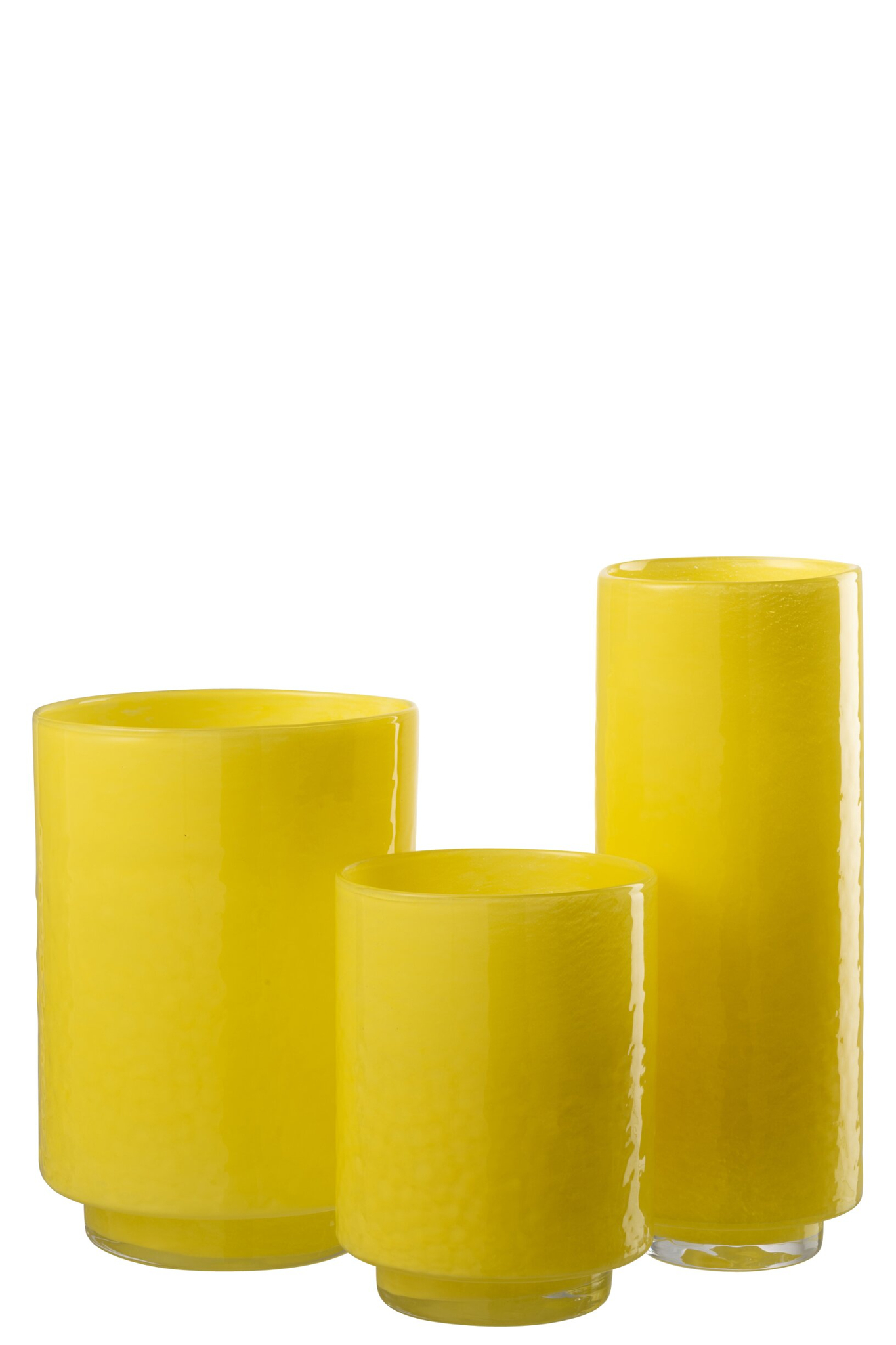 Cilindervaas Garnis Glas Geel H36 cm