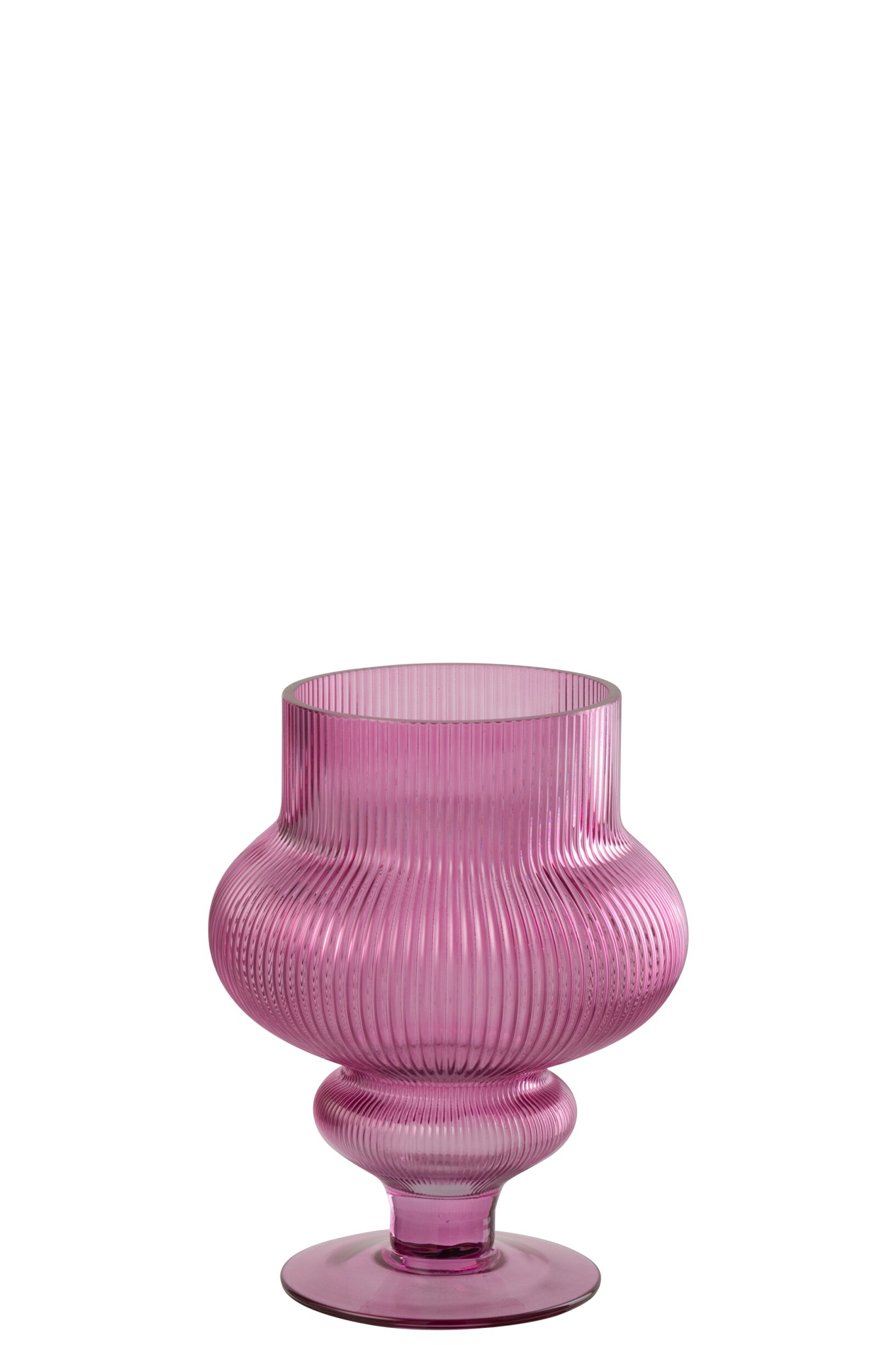 Vaas Tumin Glas Roze H25 cm - Afbeelding 2