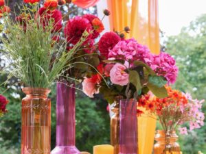 Vaas Galatea Glas Roze H40 cm