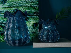 Vaas Reennis Glas Blauw H19,5 cm