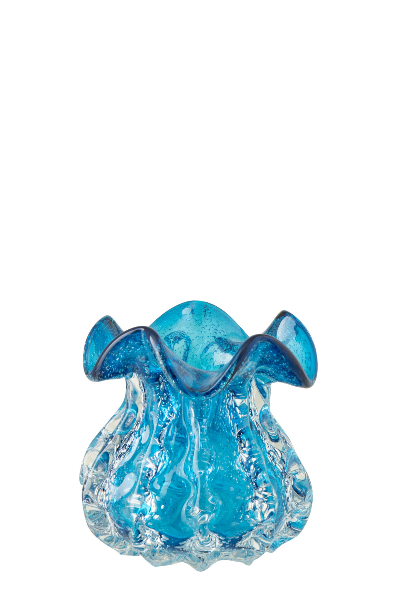 Vaas Reennis Glas Blauw H19,5 cm - Afbeelding 3