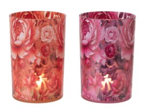 Kunstbloem Trentira Glas Oranje - Set van 2