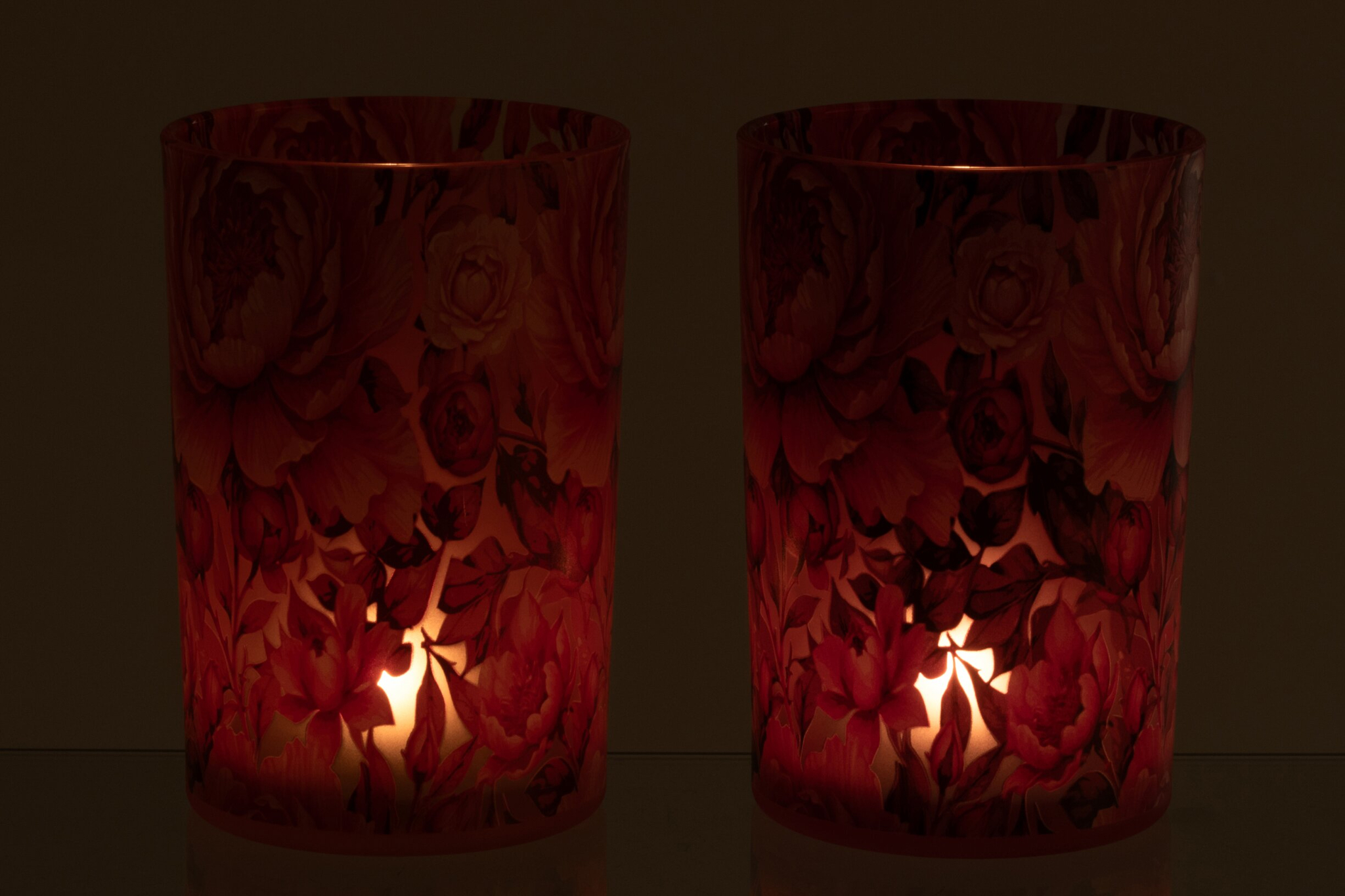 Kunstbloem Trentira Glas Oranje - Set van 2 - Afbeelding 2