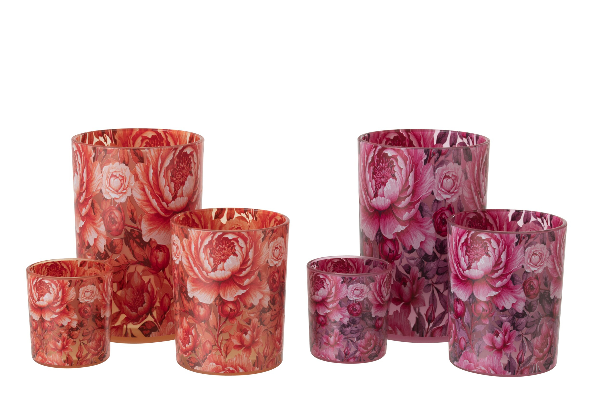 Kunstbloem Trentira Glas Oranje - Set van 2 - Afbeelding 3