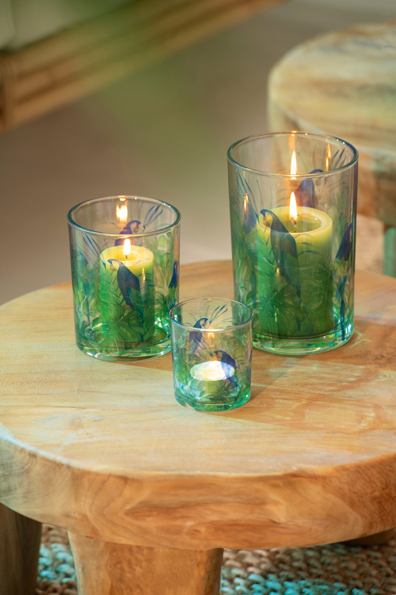 Waxinelichthouder Stanello Glas Blauw - Afbeelding 3