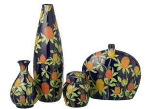 Ananasvaas Neeltun Porselein Meerkleurig H53 cm