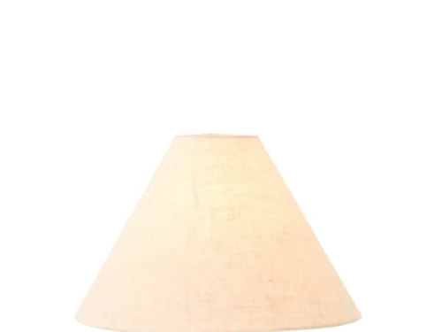 Tafellamp Kaarnond naturel met rotan basis en zachte kap, sfeervol en compact voor dressoir of nachtkastje