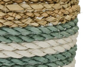Bloempot Dolura Zeegras Naturel H20 cm - Set van 3
