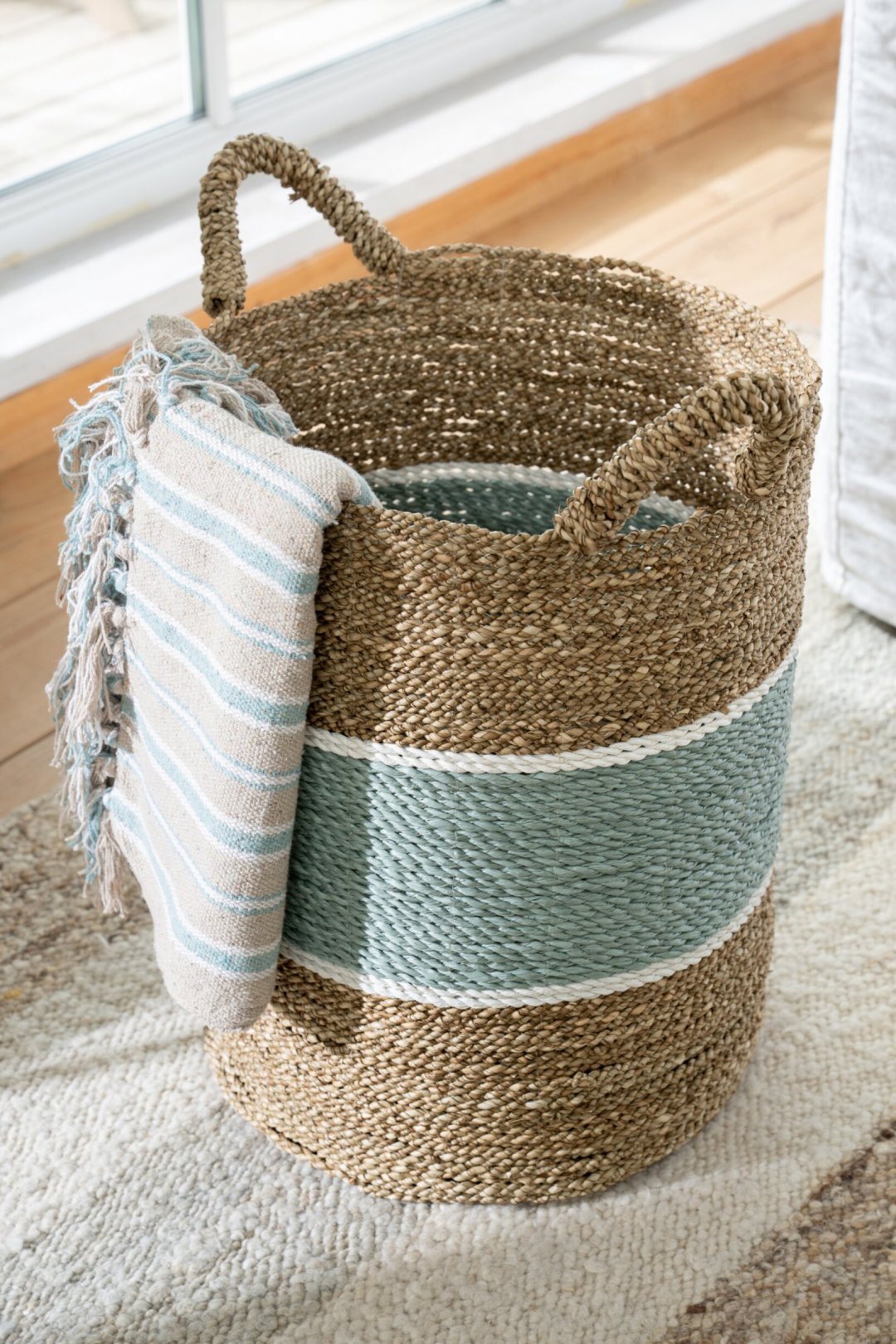 Mand Gustella Zeegras Naturel - Set van 3 - Afbeelding 3