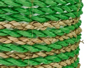 Bloempot Paubil Raffia Groen H20 cm - Set van 3